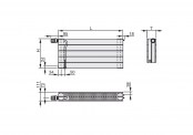 Grzejnik Roda Compact - rysunek techniczny - ROHLD-037-1000