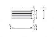 Rysunek techniczny - Roda Poziom - ROH22-296-1000