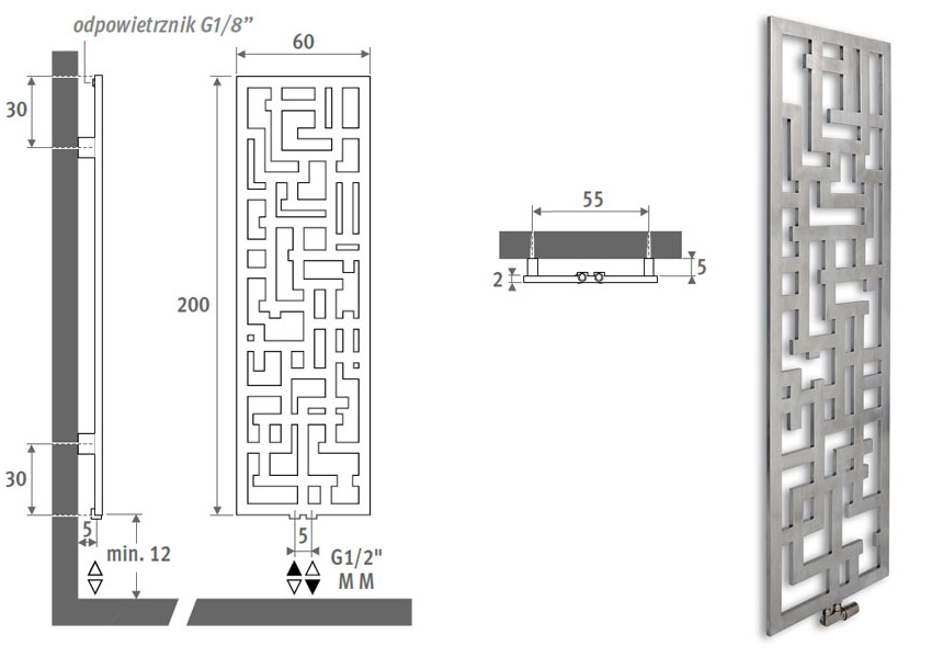 Grzejnik Crossroads od firmy Jaga Grzejnik Crossroads od firmy Jaga