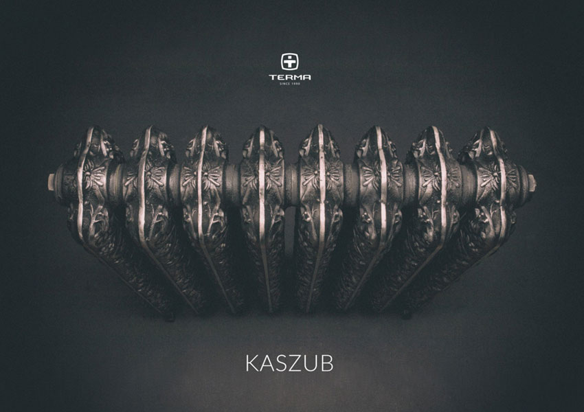 Kaszub - grzejnik żeliwny z ornamentami Kaszub - grzejnik żeliwny z ornamentami